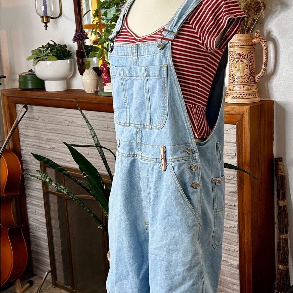 Vintage light Denim shortalls - Picture 2 of 6